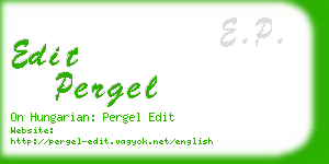 edit pergel business card